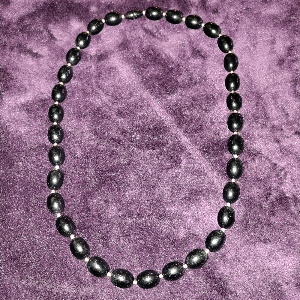 Vintage Black beaded necklace